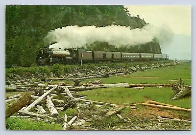 Vintage Postcard Train British Columbia Railway North Vancouver Canada • $4