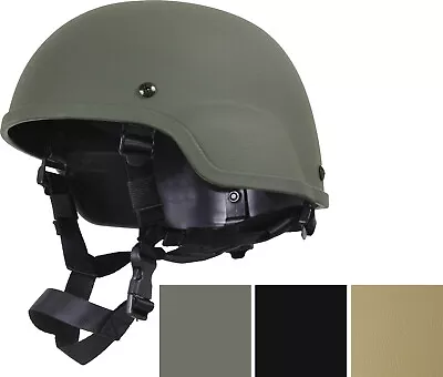 Tactical Hard ABS Helmet + Chin Straps Modular MICH-2000 Replica Military Army • $38.99