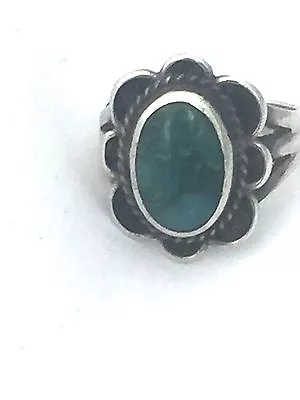 Vintage Sterling Native American Navajo Turquoise Ring Size 5  5.3g • $56