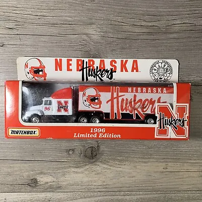 1996 Limited UNIVERSITY OF NEBRASKA CORN HUSKERS Matchbox Tractor Trailer GBR • $45