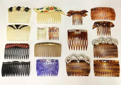 Vintage Hair Side Comb Women Crystal Pearl Color Bead New Made In France Belgium • $19.99