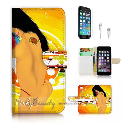 ( For IPhone 6 / 6S ) Wallet Case Cover! P2095 Abstract Girl • $12.99