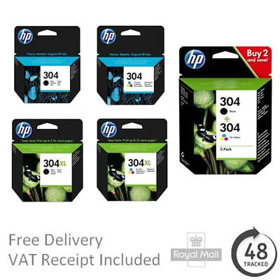 £15.95 • Buy HP 304 Or 304XL Black & Tri-Colour Ink Cartridges For DeskJet 2632 Printer