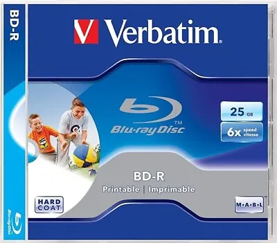£2.95 • Buy Verbatim 43712 BD-R 6x 25GB Blu-ray Printable Jewel Case