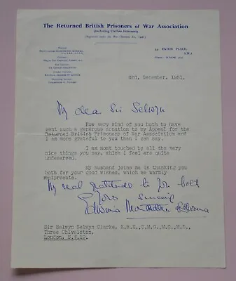 Autographed Letter Lady Edwina Mountbatten Of Burma 1951 Hand Signed • $175