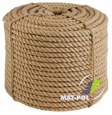 £25.59 • Buy 100% Natural Jute Hessian Rope Cord Braided Twisted Boating Sash Garden Decking