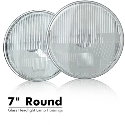 $58.60 • Buy For 1958-1965 Jeep Truck 7  Inch Round Headlight Sealed Beam Glass Housing H6024