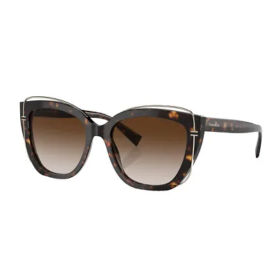 Tiffany & Co. TF 4148 83633B Havana Plastic Sunglasses Brown Gradient Lens • $214.07