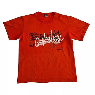 Quiksilver T-Shirt Teens Size XL Short Sleeve - Fits Like Mens S-M Orange • $24.95