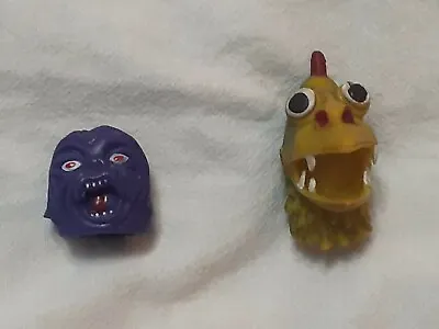 Vintage Lot Of 2 Rubber Halloween Monster Finger Puppets RARE HTF • $19.99