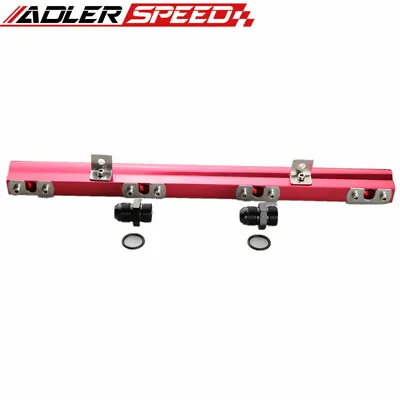 For Volvo 240 740 940 High Flow Fuel Rail Kit Billet Aluminum Red US SHIPPING • $38
