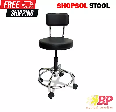 Shopsol 3010011 Lab Stool With Back Supports Up To 300 Lb - 19  To 27  Seat • $109.95