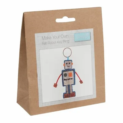 Make Your Own Felt Robot Key Ring Kit - Children's Kids Crafts Sewing • £5.15