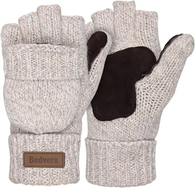 Bodvera Thermal Insulation Fingerless Texting Wool Gloves For Women And Men • $15.99