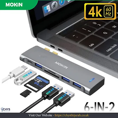 MOKiN USB C HUB Adapter For MacBook Pro Air Laptop PC Accessories • £24.99