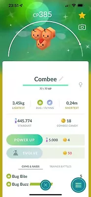 Pokémon Go  Shiny Combee Female | Mini P T C Or Trade 20K Dust • $2.50