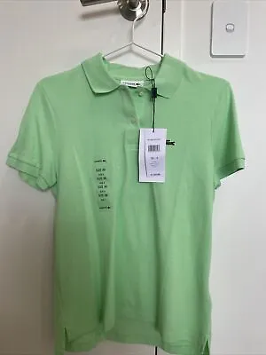 Lacoste Light Green Womens Regular Fit Polo Tee Size 36 • $40