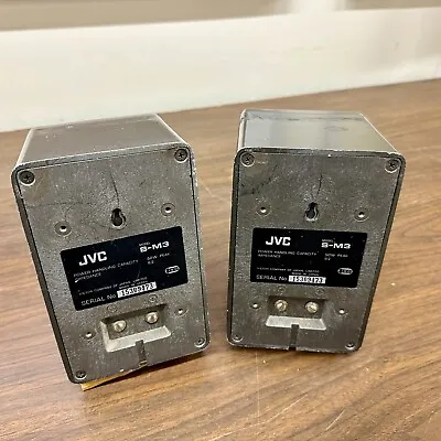 JVC Bookshelf Speakers Matched Pair Of S-M3 Hifi 50W ~ Solid Metal Construction • $75