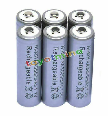 6x AAA 1800mAh 1.2V Ni-MH Rechargeable Battery 3A Grey Cell For MP3 RC Toys • $12.46