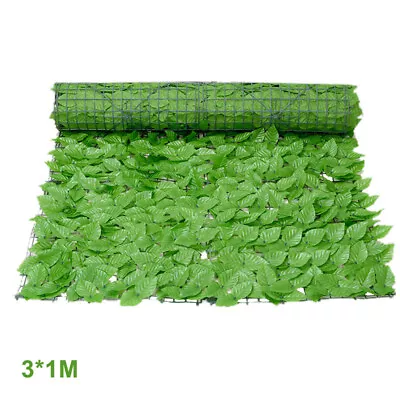 3M Artificial Hedge Fake Ivy Leaf Garden Fence Privacy Screening Roll Wall Panel • £15.99