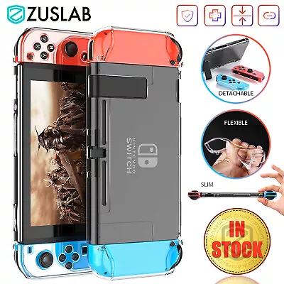 $16.95 • Buy For Nintendo Switch Case ZUSLAB Clear Slim Soft Heavy Duty Shockproof Cover