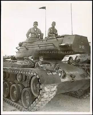 US Military Photo Soldiers M47 Tank Camp Drum NY 1954 Post Korean War Army • $19.99