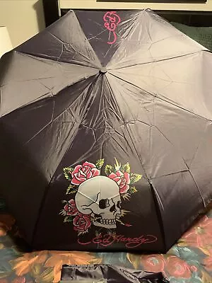 Ed Hardy By Christian Audigier Skull Roses Umbrella NEW • $32.99