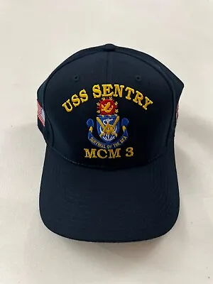 New The Corps USS Sentry MCM 3 Blue Baseball Cap One Size • $27.99