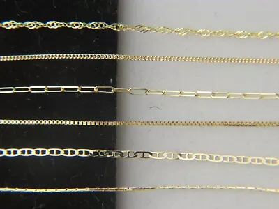 Solid 10k Gold Chain Necklace Box Chain Rope Chain Cable Chain 10kt Gold • $45.99