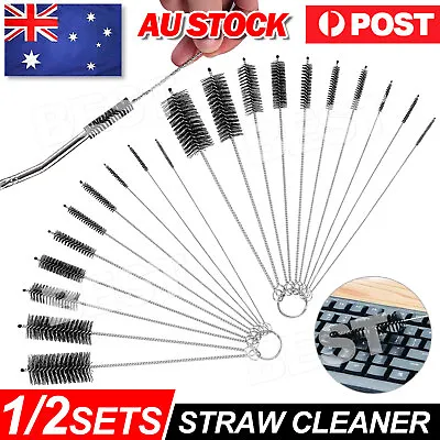 10/20X Nylon Straw Brush Cleaner Bottle Tube Pipe Small Long Cleaning TU Bran • $5.45