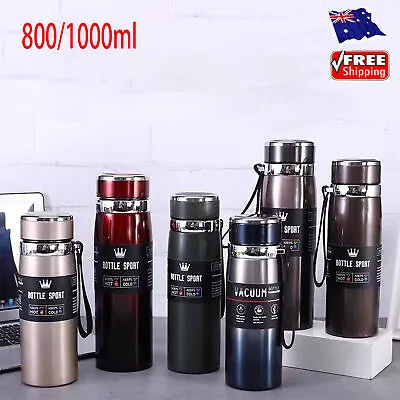 $23.96 • Buy 800/1000ml Flask Thermos Coffee Cup Vacuum Insulated Bottle Water Mug Stainless