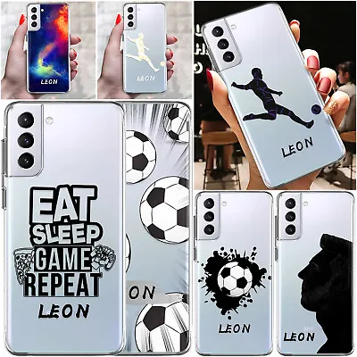 Football Personalised Case Clear Phone Cover For Samsung Galaxy A35 A15 A54 A05s • £5.98