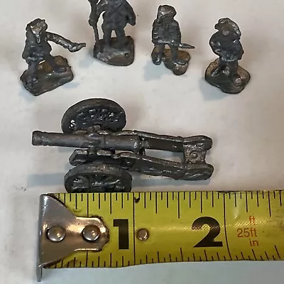 Miniature Lead Soldiers With Cannon • $6.99