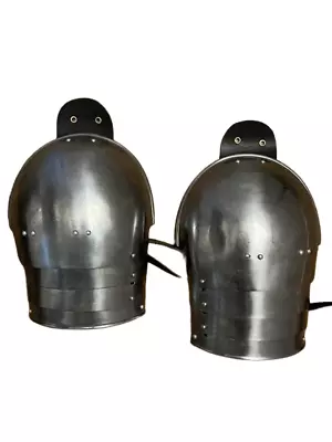 Medieval Steel Shoulder Armor Pauldrons LARP  Silver Shoulders Cosplay Armor • $59.40