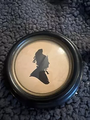 Vintage Old Miniature Silhouette Art Martha Washington Portrait • $25