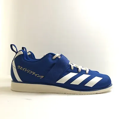 Adidas Powerlift 4 Weightlifting Athletic Shoes Blue Size Mens 14.5  EG5176 • $46