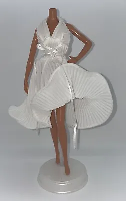 $35.99 • Buy Barbie Marilyn Monroe Fashion Doll Outfit White Cocktail Dress Halter Neck Gown