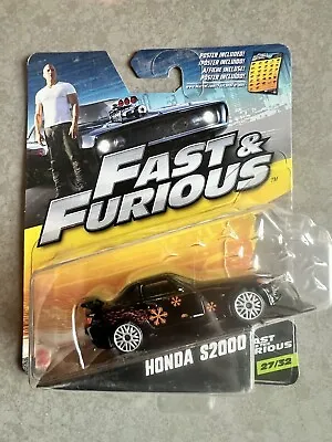 NEW 2017 1:55 Mattel Fast & Furious Johnny Tran’s Black Honda S2000 MOC W/Poster • $65