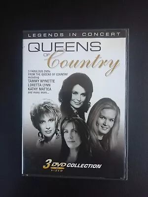 Queens Of Country - 3DVD - In Concert: Tammy Wynette/Loretta Lynn/Kathy Mattea • £1.99