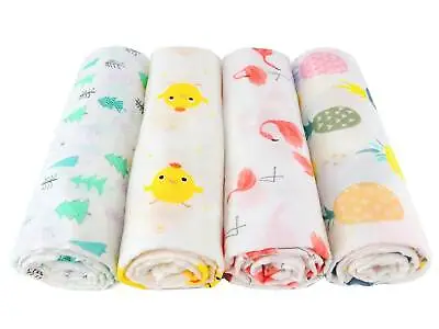 Soft Cotton Baby Muslin Swaddle Blankets Wraps 2-Pack • $13.90