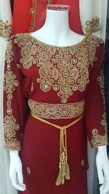 Dubai Kaftan Long Gown Moroccan Style Abaya Farasha Women Dress Maxi K112 • $69