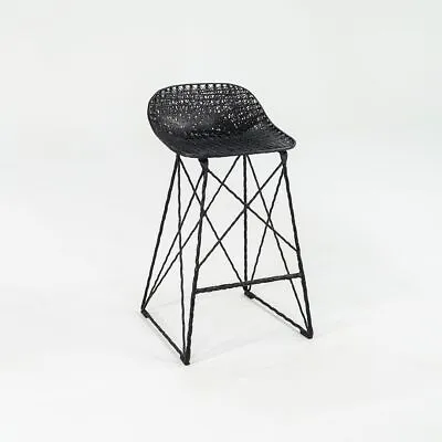 2022 Bertjan Pot For Moooi Woven Carbon Fiber Counter Height Stool Black Finish • $985