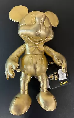 Mickey Mouse Golden 10” Plush Disney Store Exclusive 90 Years Of Magic NWT • $25