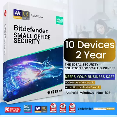 Bitdefender Small Office Security 2024 10 Device 2 Year Licence Key For Business • $194.99