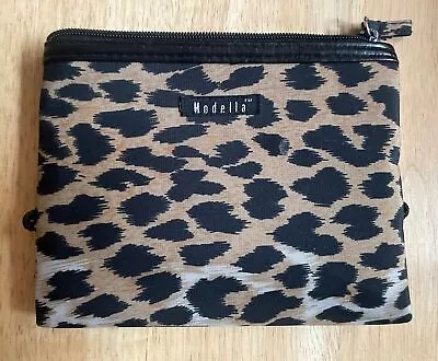 Modella Zippered Cosmetic Bag Leopard Print 7.5  X 5.5  • $14.95