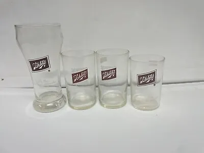 4 Schlitz Beer Glass Tumbler Vintage Multiple Sizes Glasses Tumblers • $10