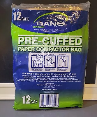 Paper Compactor Bags Pre-Cuffed 12 Pack Unopened • £28.94