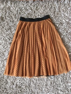 £4.80 • Buy Ladies Redherring Pleated Mesh Polka Dot Skirt Size 12