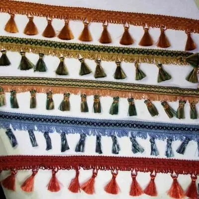 6cm Fringe Tassel Chain Gimp Braid Lamp Shade Blind Edging Trim BUY 1 2 4m+ 235 • £4.50