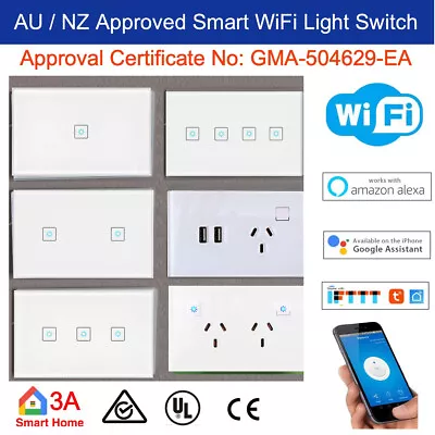 $30 • Buy AU Approved Smart WiFi Light Switch Dimmer GPO Fan Switch For Google Home Alexa